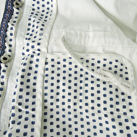 Boston Proper M jacket top white embroidered 3D applique embellished butterflies - Picture 11 of 14